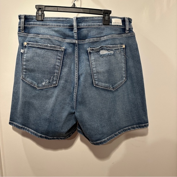 Judy Blue - Blue Jean Shorts with Distressed Look - Worn Once 3X - Picture 7 of 9